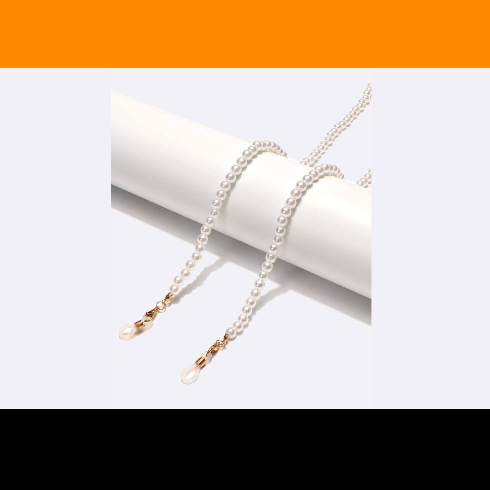 Faux Pearl Beaded Glasses Chain - Image 3