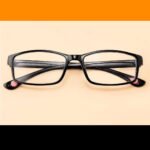Plastic Med Black Rectangle Non-Prescription Blue Blockers