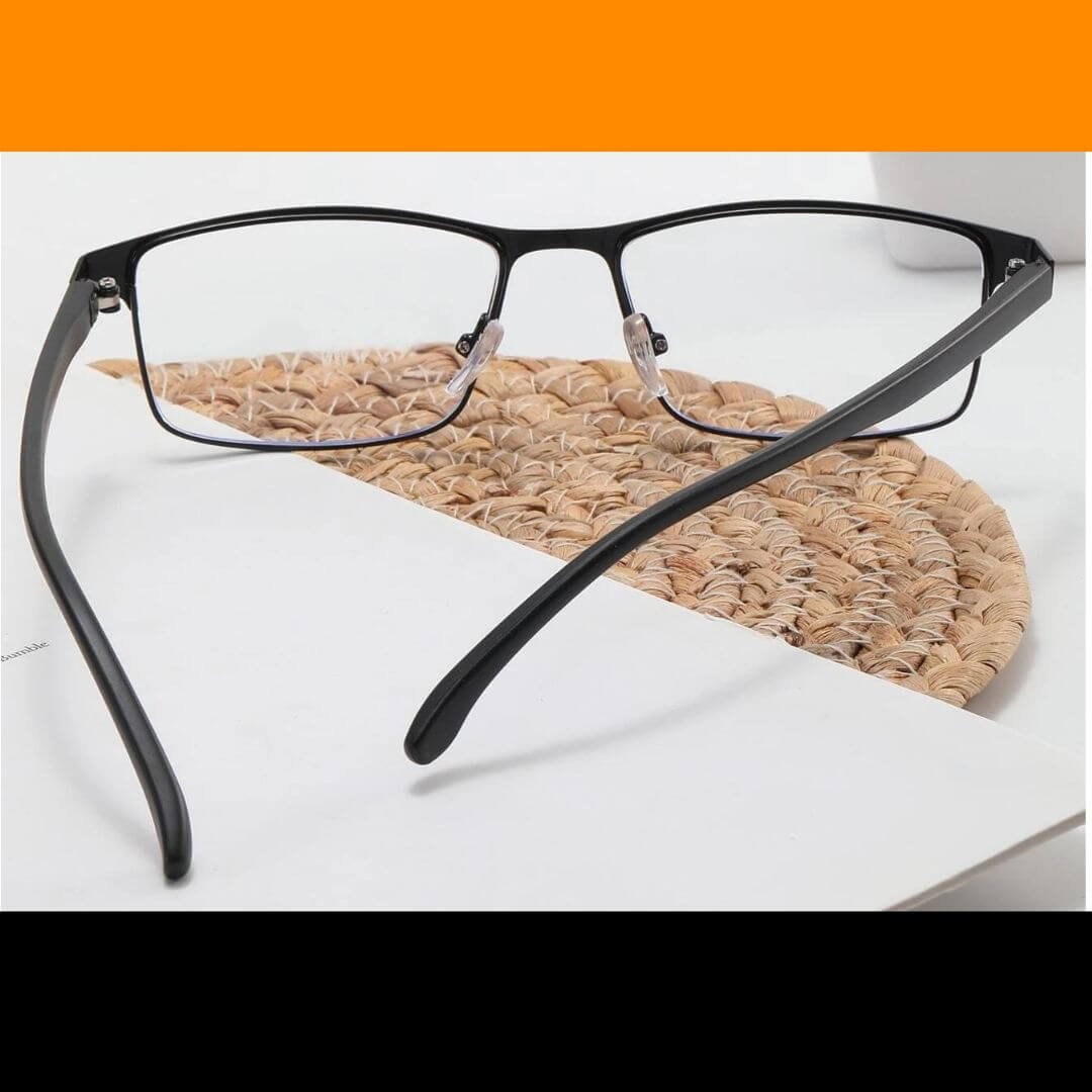 Stainless Steel Black Rectangle Blue Blockers - Image 4