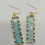 Luxe Gold-Trimmed Acrylic Earrings