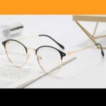 Gold Browline Non-Prescription Blue Blockers